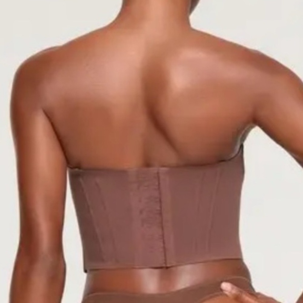 Skims Bonded Cropped Corset In Coffee Size Large New With Tags Sexy - Picture 3 of 8